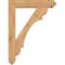 Ekena Millwork Olympic Arts and Crafts Smooth Bracket w/ Offset Brace, Western Red Cedar, 5 1/2"W x 24"D x 32"H BKT0604X24X32OLY03SWR - alternate 3